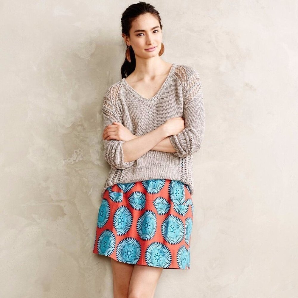 Anthropologie Yoana Baraschi Women's Size 4 "Tisza" Mini Skirt Circle Skirt